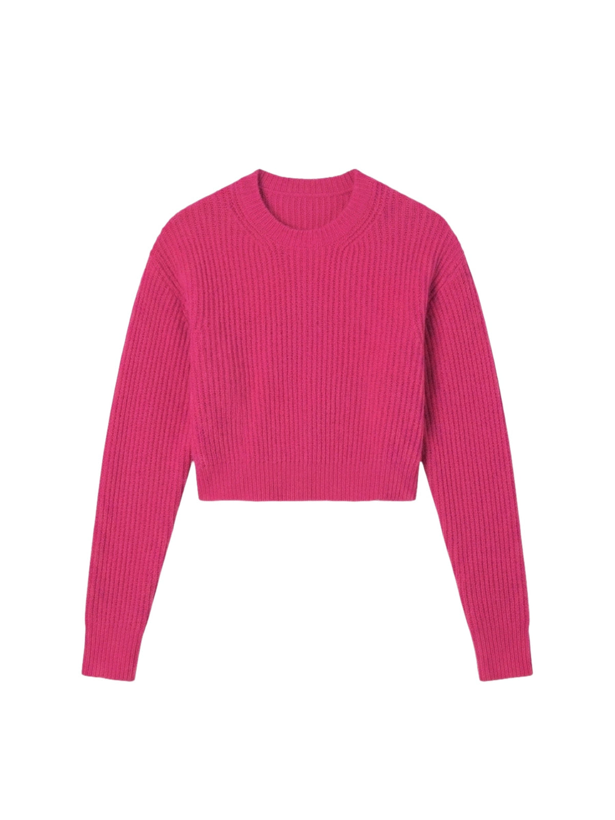 CASHMERE SLIK RIB LS CROP TOP