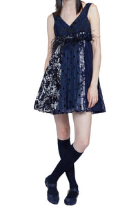 Mini robe décolleté en V - Blu Fantasia