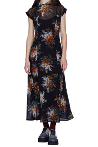 Robe en georgette sans manches - Nero Fantasia