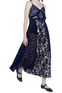 Robe midi à fines bretelles - Blu Fantasia