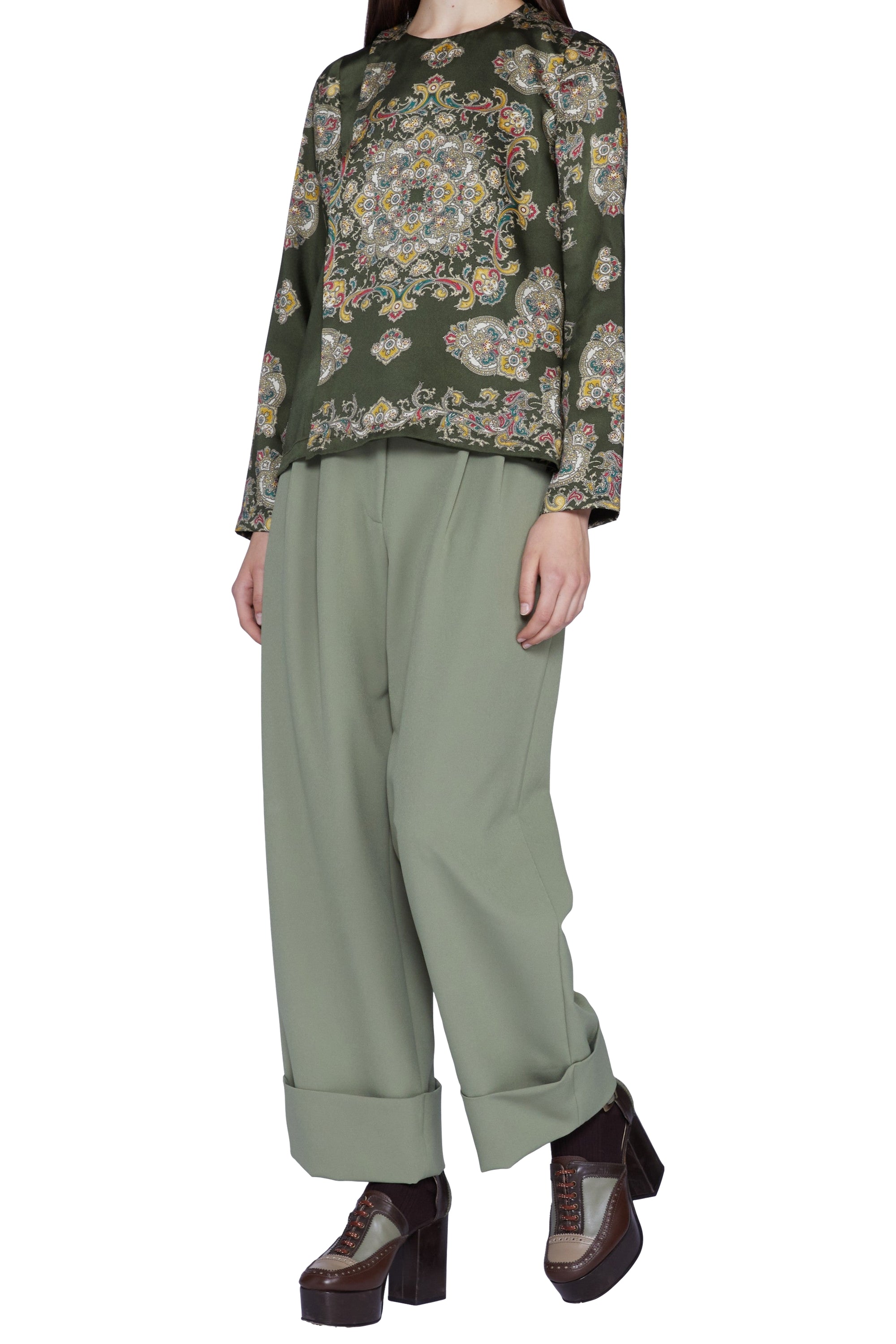 Blouse manches longues - Verde Fantasia