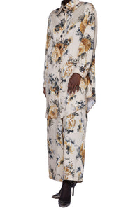 Chemise manches longues avec boutons en soie - Crema Fantasia