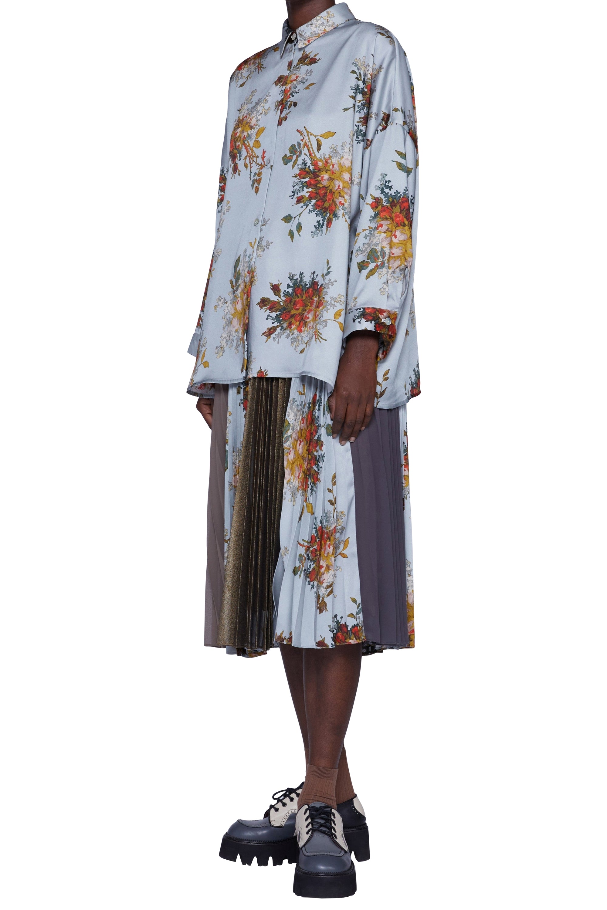 Chemise avec boutons - Azzurro Fantasia