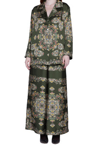 Chemise décolletée en V avec boutons - Verde Fantasia