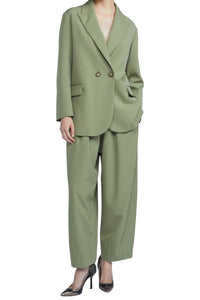 Veste croisée simple - Verde Salvia