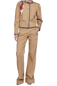 Veste boxy avec détails - Beige