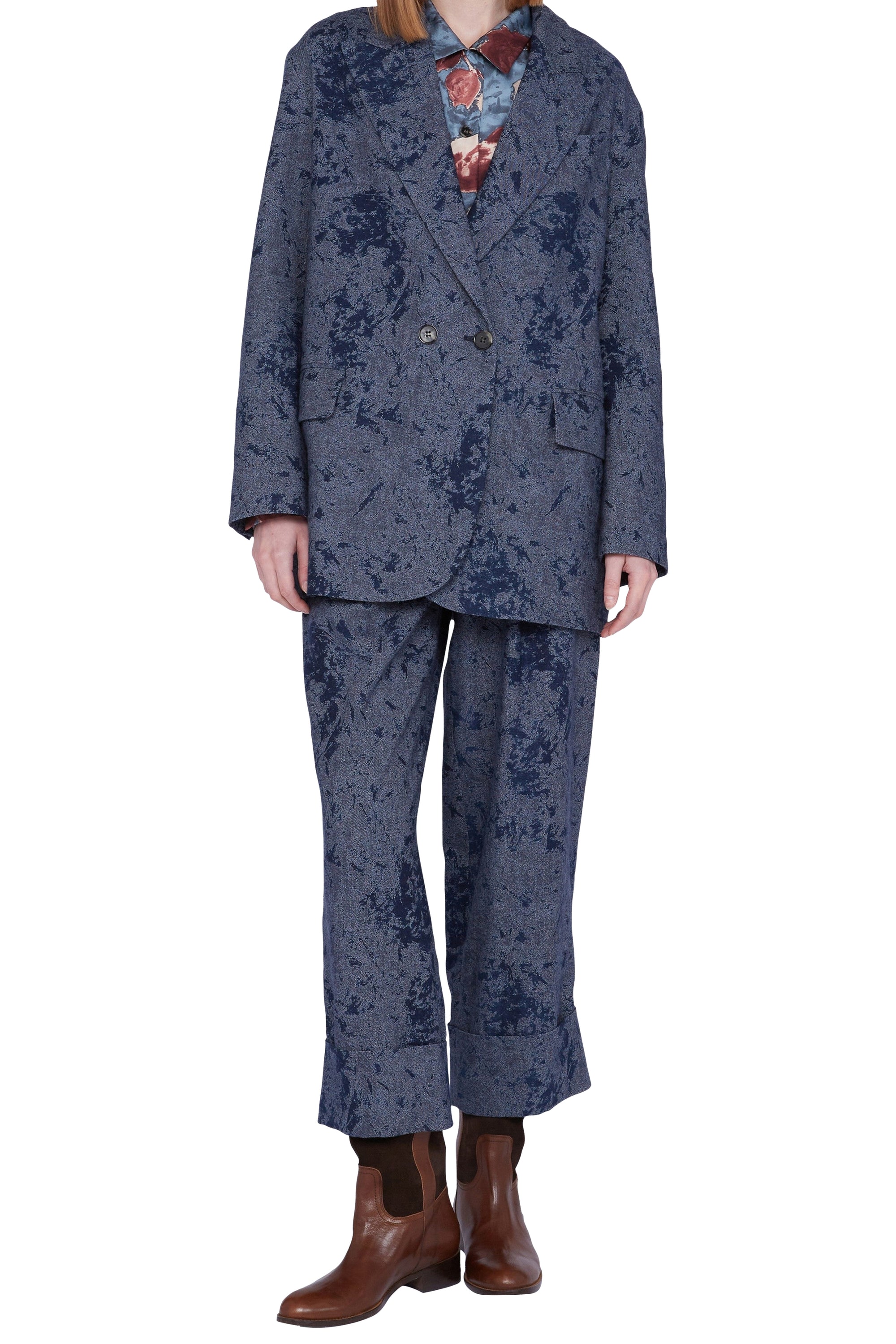 Veste de costume - Blu Fantasia Grigio