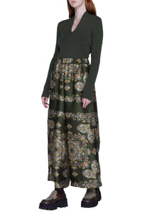 Pantalon avec élastique à la taille - Verde Fantasia