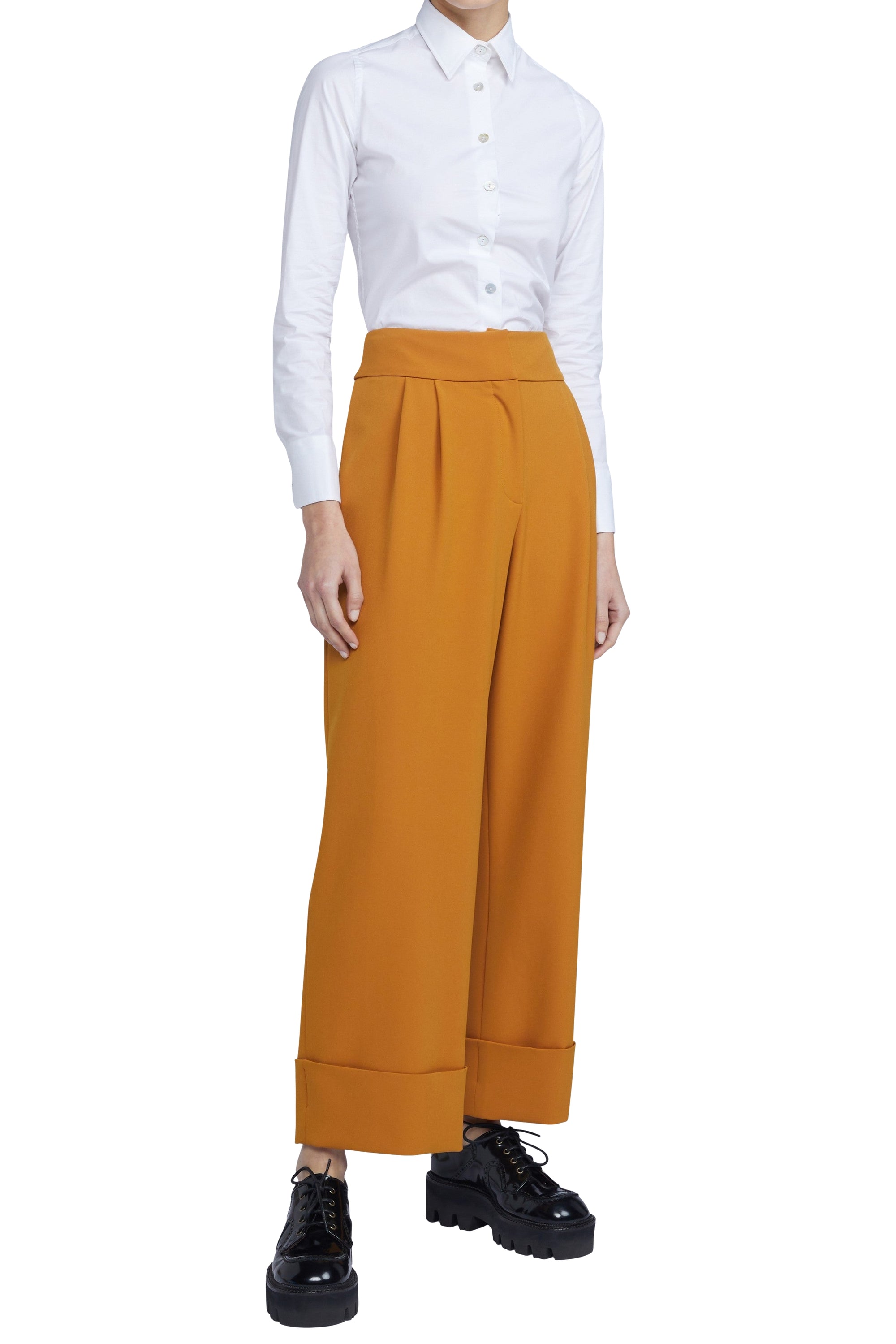 Pantalon avec revers - Ocra