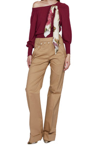 Pantalon avec boutons - Beige