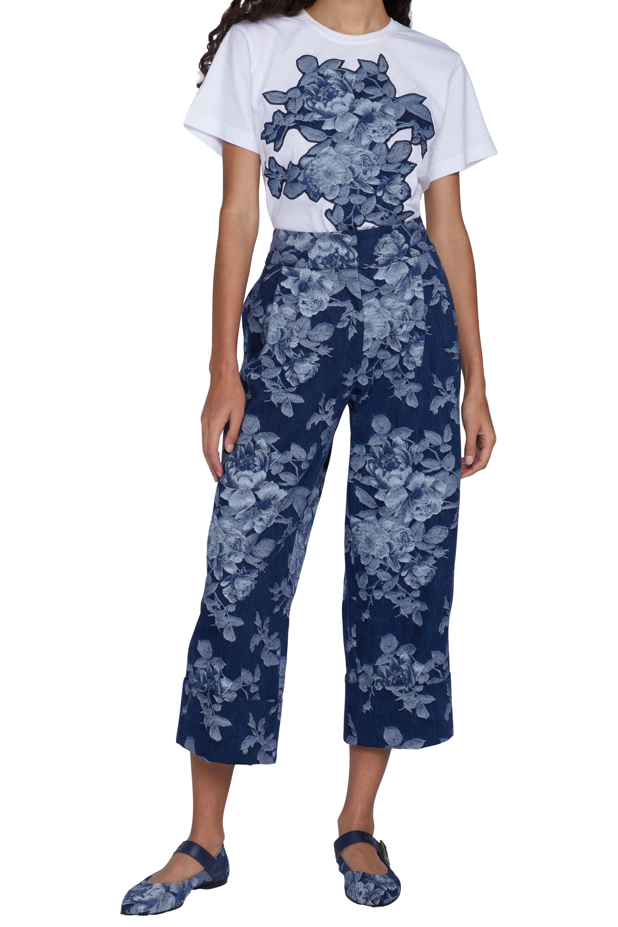 Pantalon avec revers - Blu Denim Chiaro