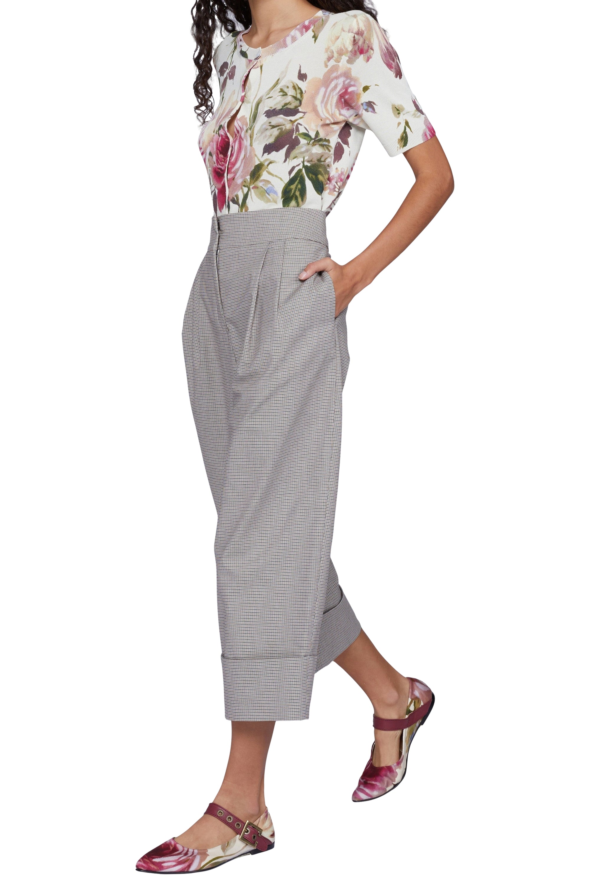 Pantalon capri - Beige Fantasia
