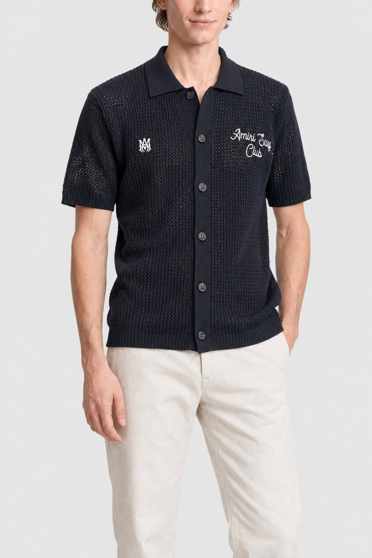 AMIRI SURF CLUB CROCHET POLO