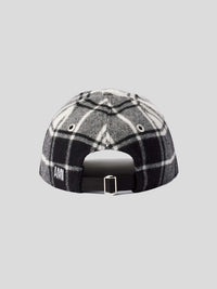 Casquette à carreaux en laine - Off White