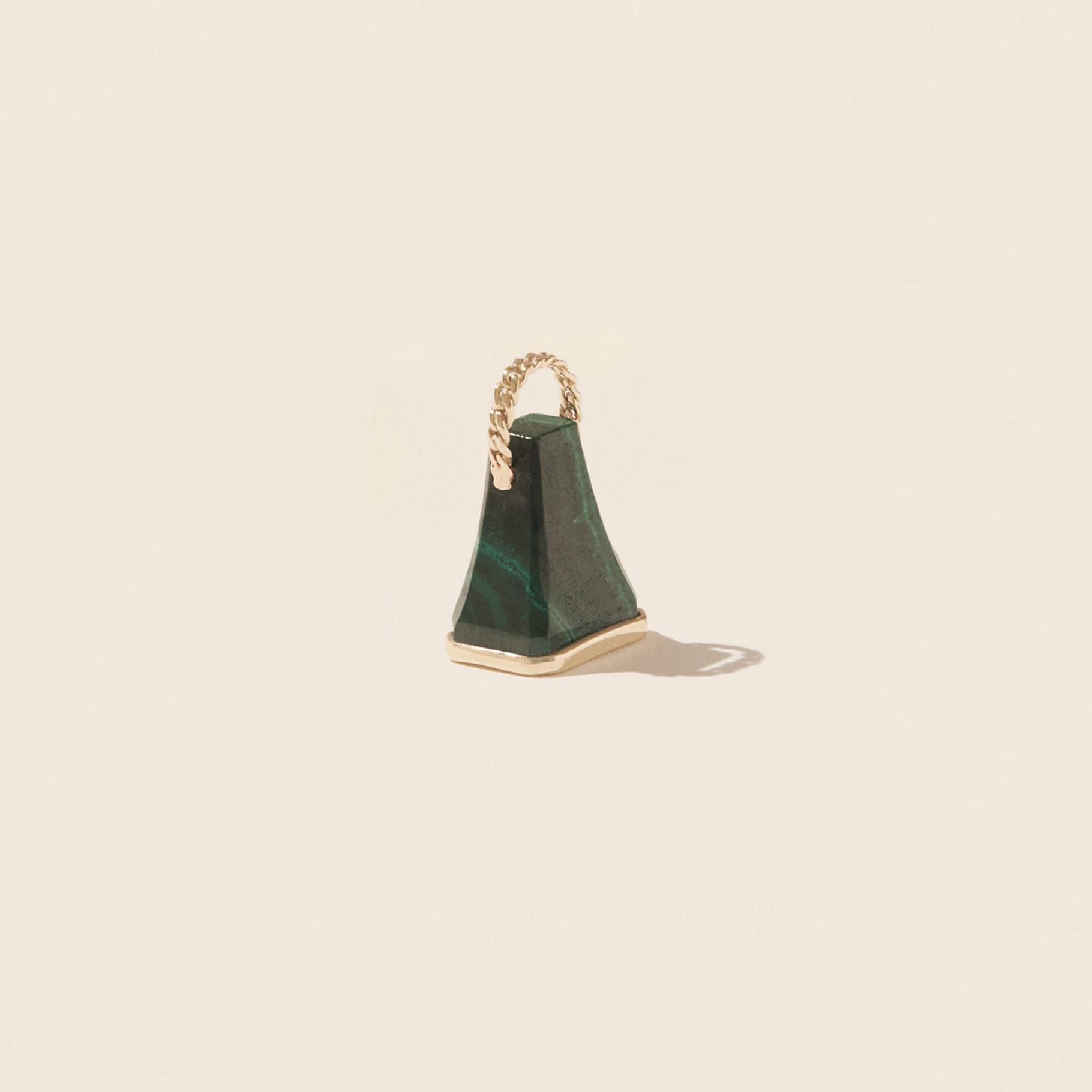 Pendentif Vadim en or jaune - Malachite