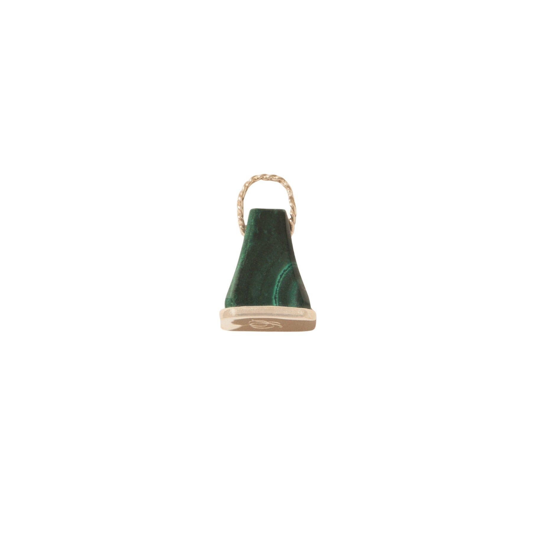 Pendentif Vadim en or jaune - Malachite