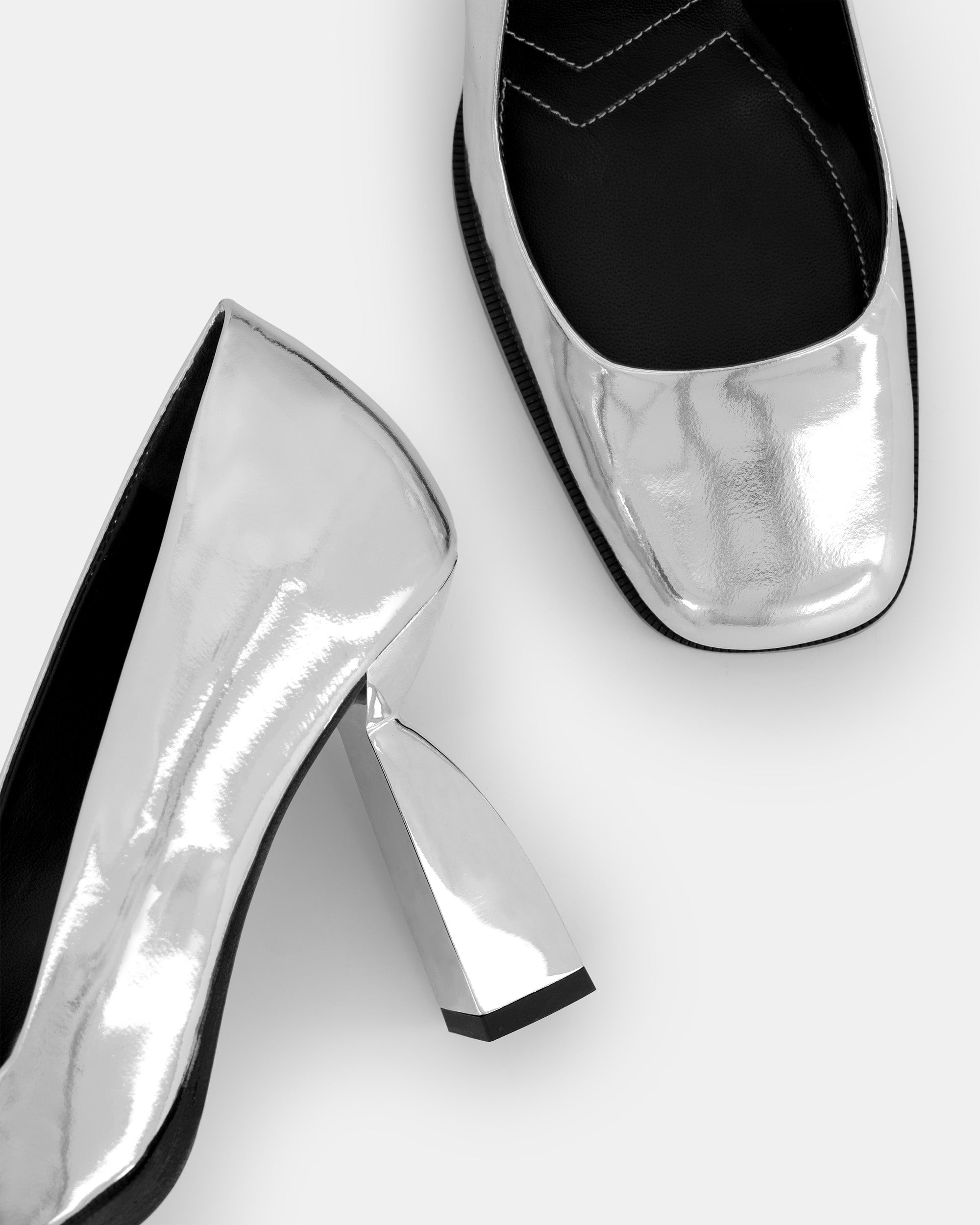 Angel N 90 pumps - Silver Specchio