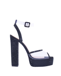 ANTIGONE THICK HEEL FULL GLITZ