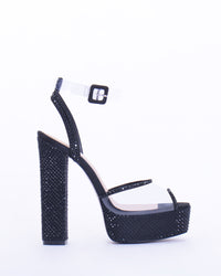 ANTIGONE THICK HEEL FULL GLITZ