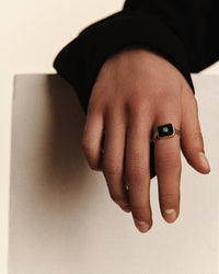 Bague Anton N°1 en or jaune - Black Onyx