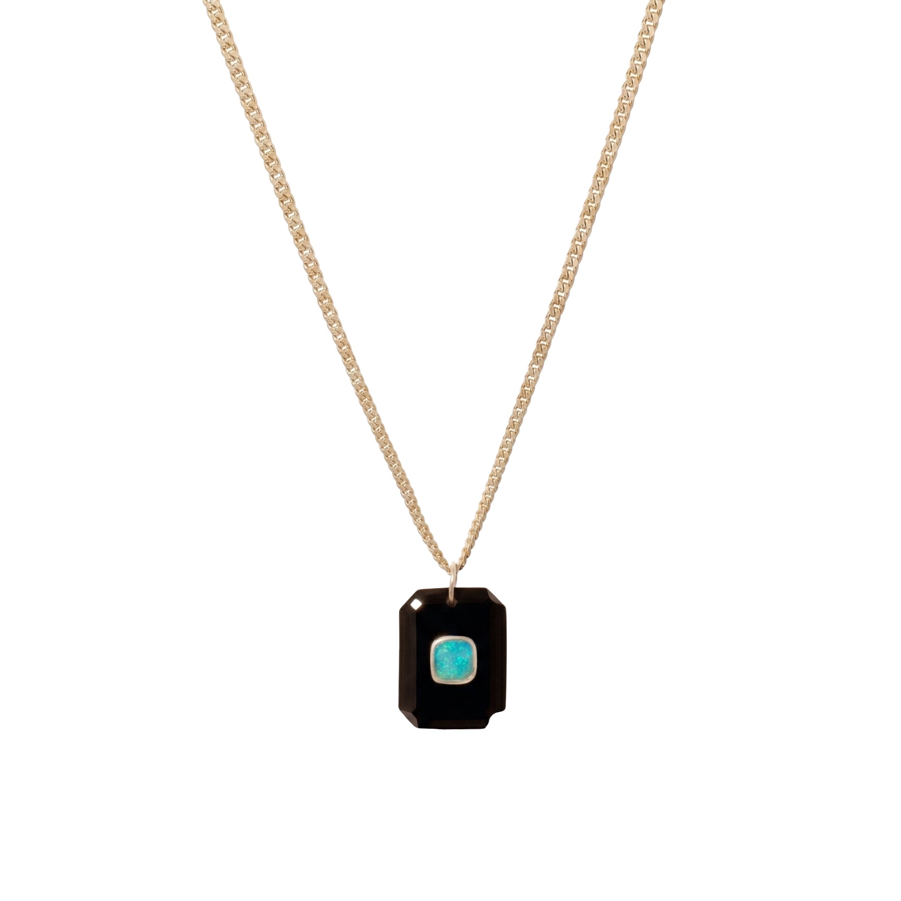 Anton N°2 necklace in yellow gold - Black Onyx