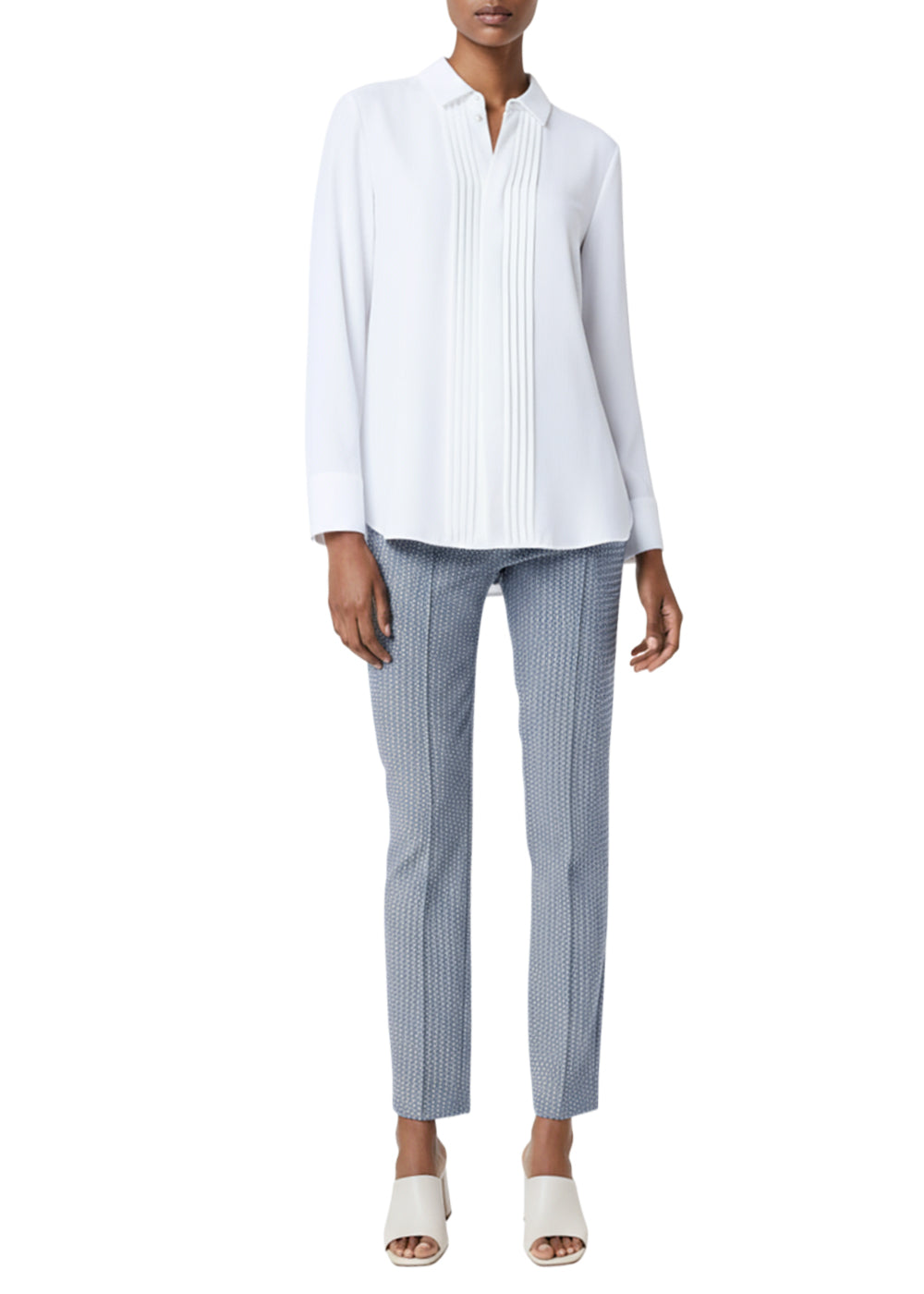 Chemise plisse sur mdv - Blanc Cassé