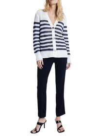 Cardigan rayures - Blanc Optique
