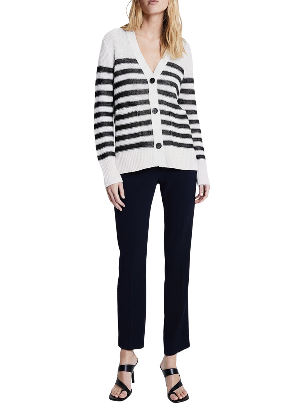 Cardigan rayures - Beige Moyen