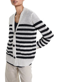 Cardigan rayures - Beige Moyen