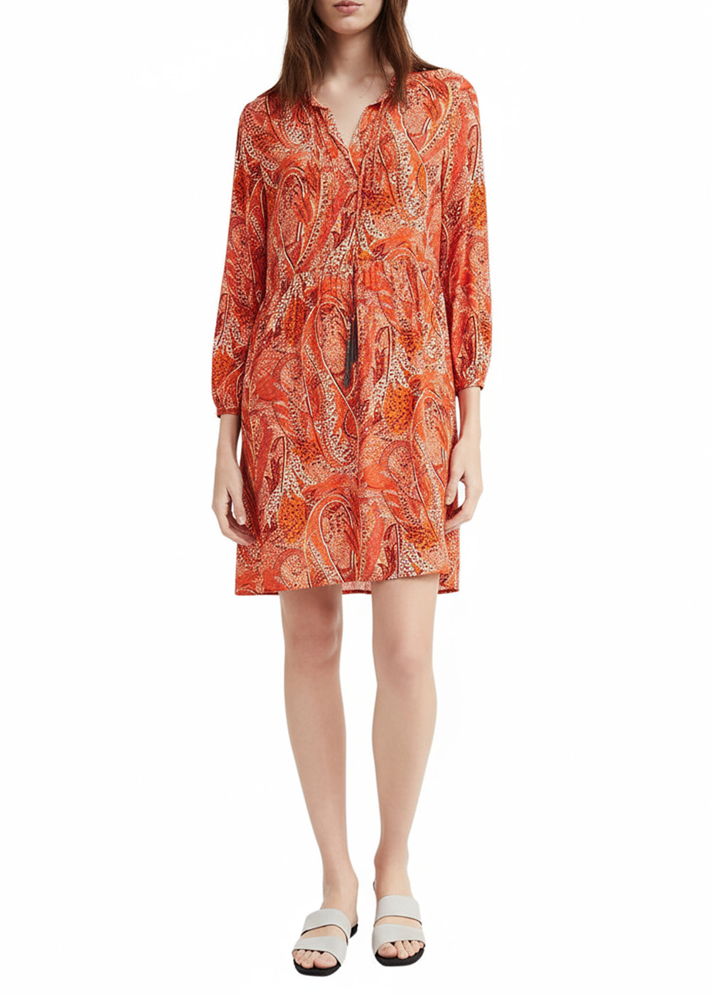 Robe boheme manche longue - Multicolor