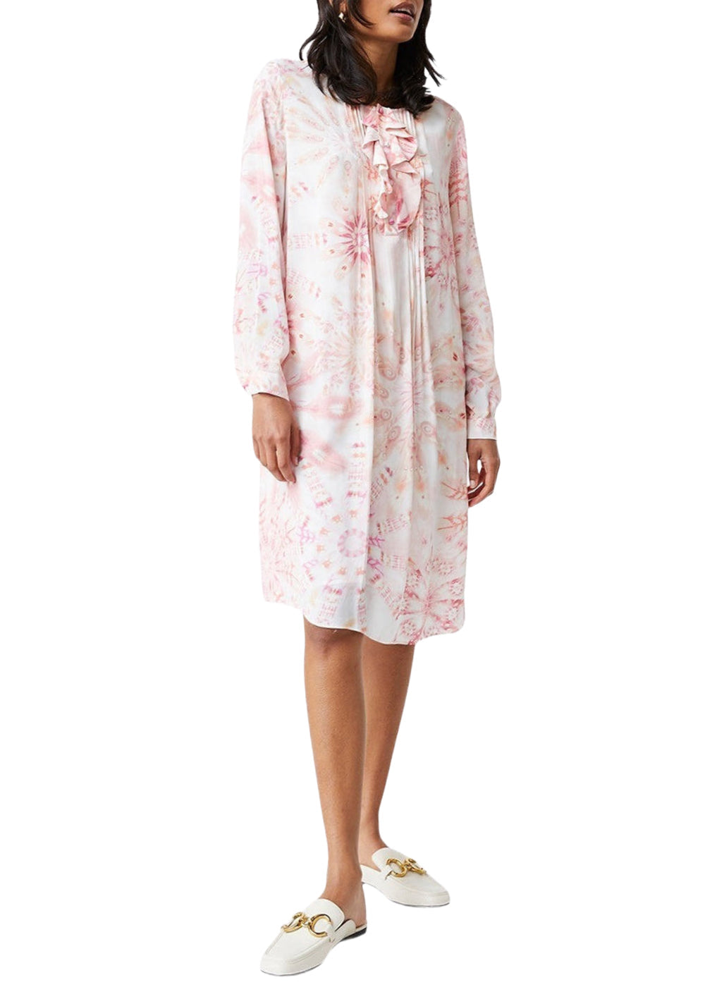 Robe imprime psychedelic - Rose Pale