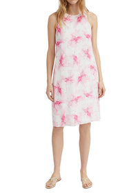 Robe imprime fleurs degrades - Fushia
