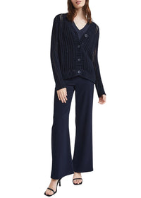 Cardigan court ajoure - Marine