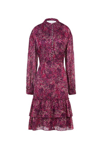 Robe a volants - Fuschia