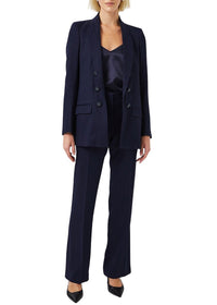 Veste longue double toile - Marine