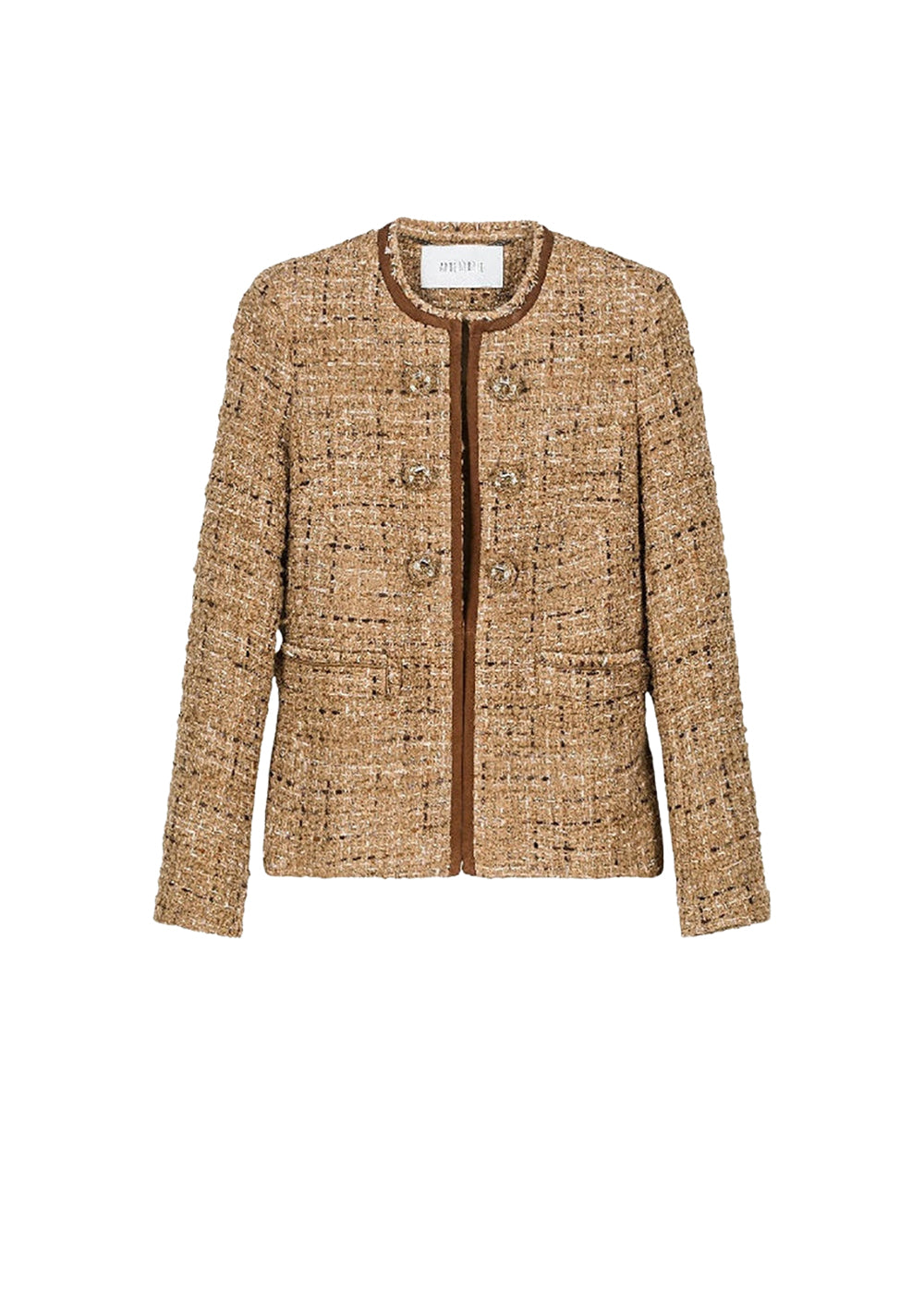Textured officer’s jacket - Camel
