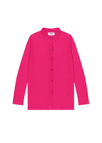 Chemise droite en laine - Framboise