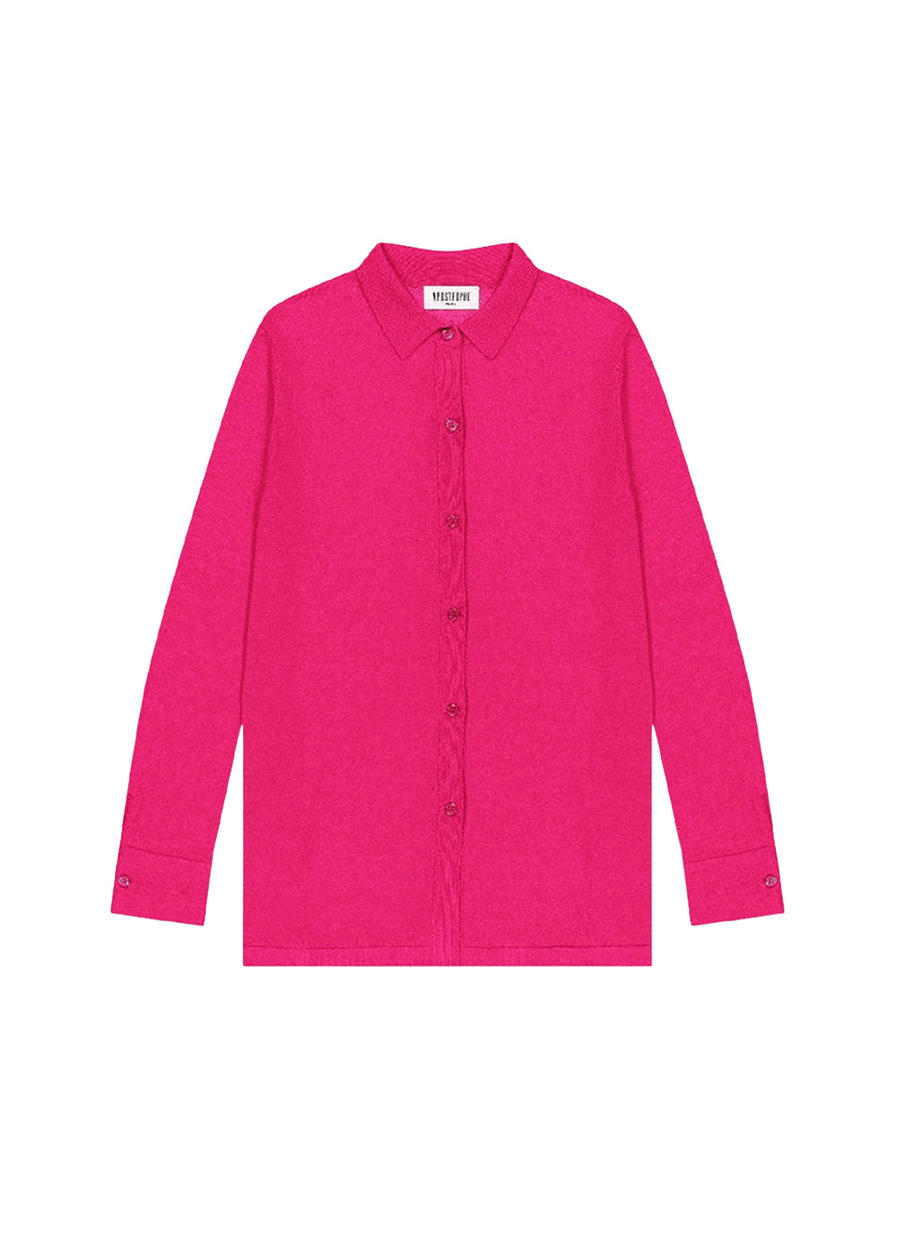 Chemise droite en laine - Framboise