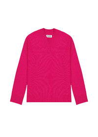 Ribbed cashmere jumper - Raspberry