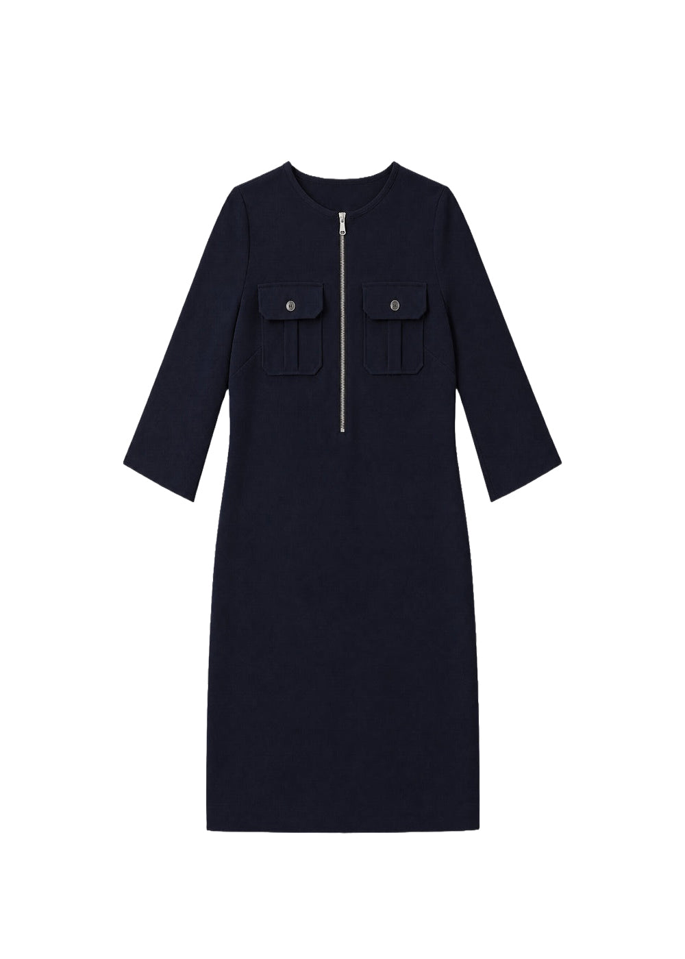Short zip-up dress - Navy