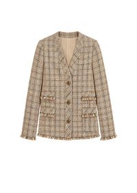Veste courte à franges - Beige