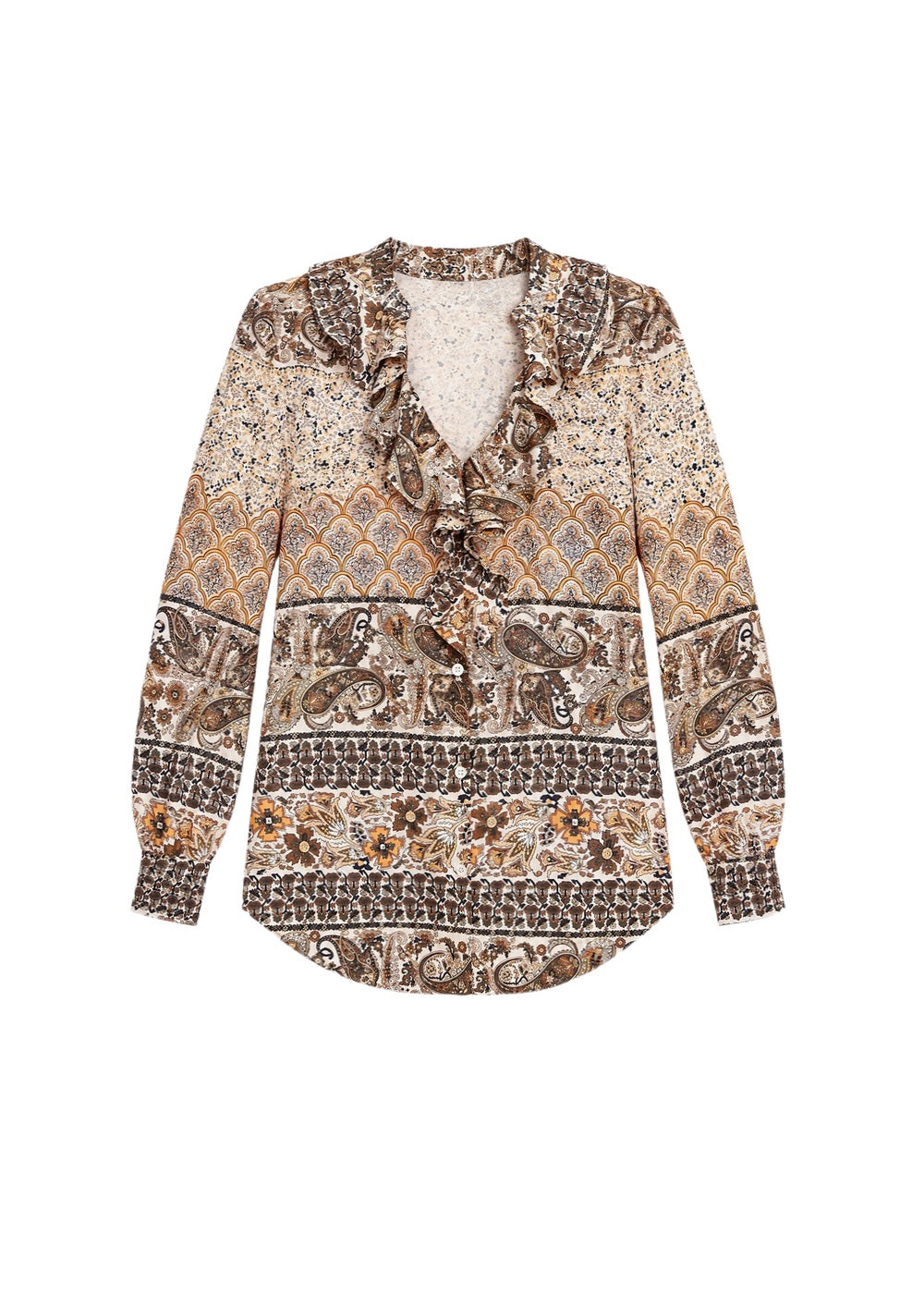 Chemise à volants - Beige