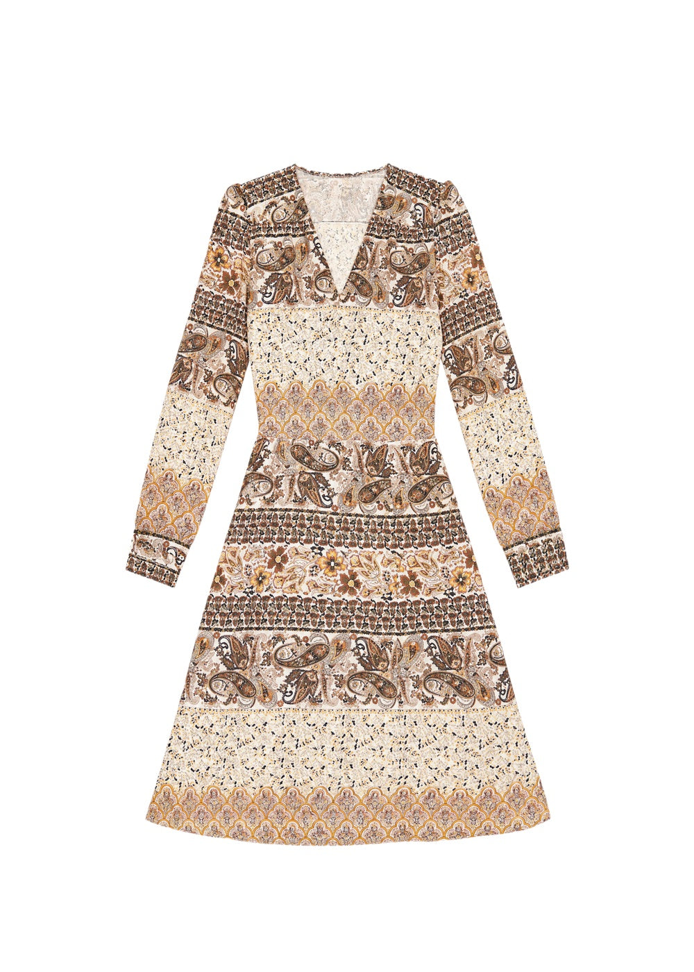 Robe à motif fleuri - Beige