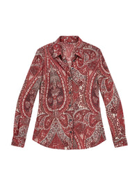 Chemise à motif jacquard - Grenat