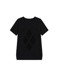 Pull à manches courtes en laine - Noir