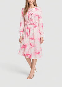Robe à motif floral dégradé - Fushia