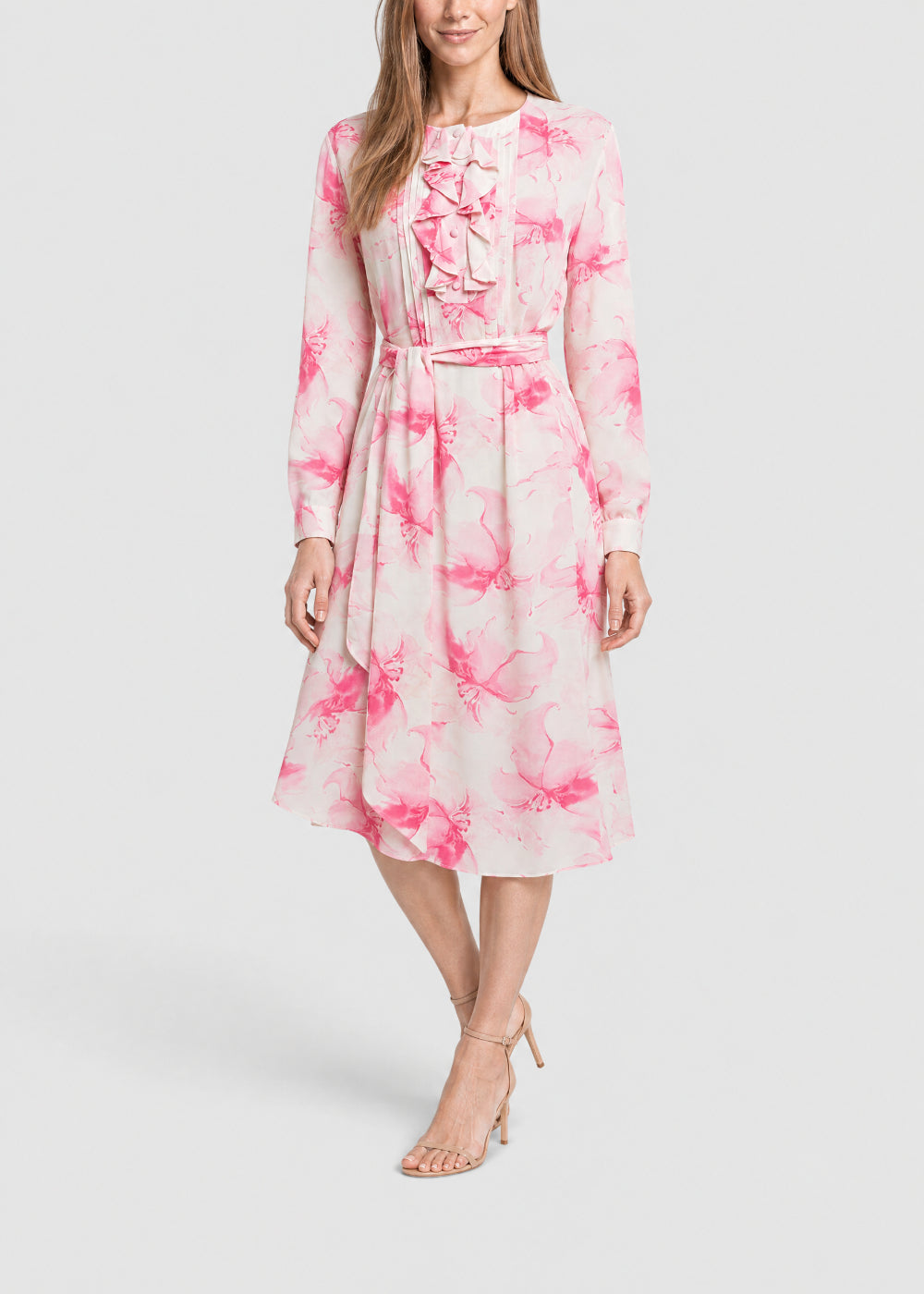 Robe à motif floral dégradé - Fushia