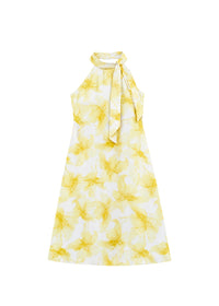 Robe à motif floral dégradé - Jaune