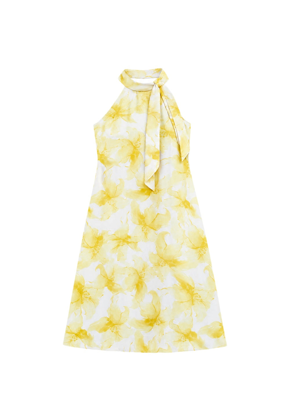 Robe à motif floral dégradé - Jaune