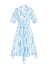 Graphic-print dress - Blue